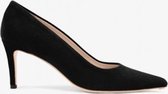 FERAGGIO Dames Zwart Suede Pump - Dames Hakken Schoenen - Comfortabele Hakken Memory Foam - Deep Black - 7.5 cm hak - maat 39.5