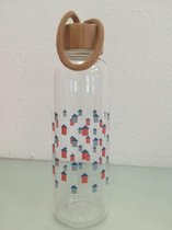 Drinkbeker - glas met een houten dop - 500 ml