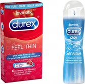 Durex Feel Thin Condooms & Durex Play Sensitive Glijmiddel 50 ml