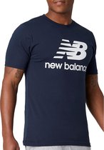 New Balance T-shirt - Mannen - donker blauw,wit