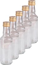 Voordeelset van 15x glazen flessen met schroefdop 200 ml - Glasflessen / flessen met schoefdoppen