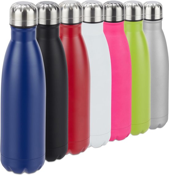 relaxdays Thermosfles - drinkfles - thermosbeker - thermos - isoleerfles -  0,5 liter... | bol.com