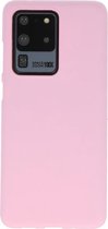 Color TPU Samsung Galaxy S20 Ultra Hoesje - Roze