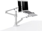 R2B® Monitor arm geschikt voor monitor/laptop/tablet- Monitorbeugel- Zilver