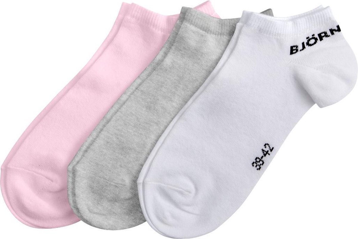 Bjorn Borg - Essential - 3-Pack Sokken Solid Pink