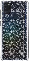 Casetastic Samsung Galaxy A21s (2020) Hoesje - Softcover Hoesje met Design - Flowerbomb Print