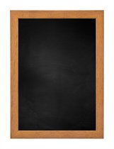 Zwart Krijtbord met Houten Lijst - Beuken - 43 x 63 cm - Lijstbreedte: 20 mm - Vlak