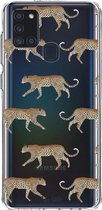 Casetastic Samsung Galaxy A21s (2020) Hoesje - Softcover Hoesje met Design - Hunting Leopard Print