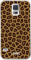 Samsung Galaxy S5 Hoesje Transparant TPU Case - Leopard Print #ffffff