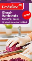 Latex Wegwerp Handschoenen Wit - Poedervrij - Maat M (Medium) - 60 stuks - Poedervrije Handschoenen Maat m