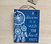 Mini tekstbord A dream is a wish your heart makes
