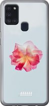 Samsung Galaxy A21s Hoesje Transparant TPU Case - Rouge Floweret #ffffff