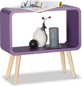Relaxdays opbergkubus klein - vele kleuren - nachtkastje - bijzettafel modern - tafeltje - violet