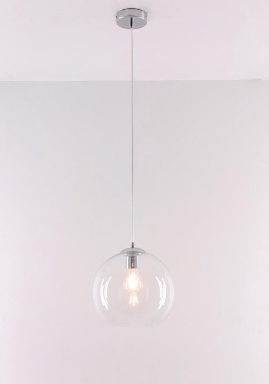 Searchlight Balls – Hanglamp – 1 Lichts – Clear – Glasbol – 25cm