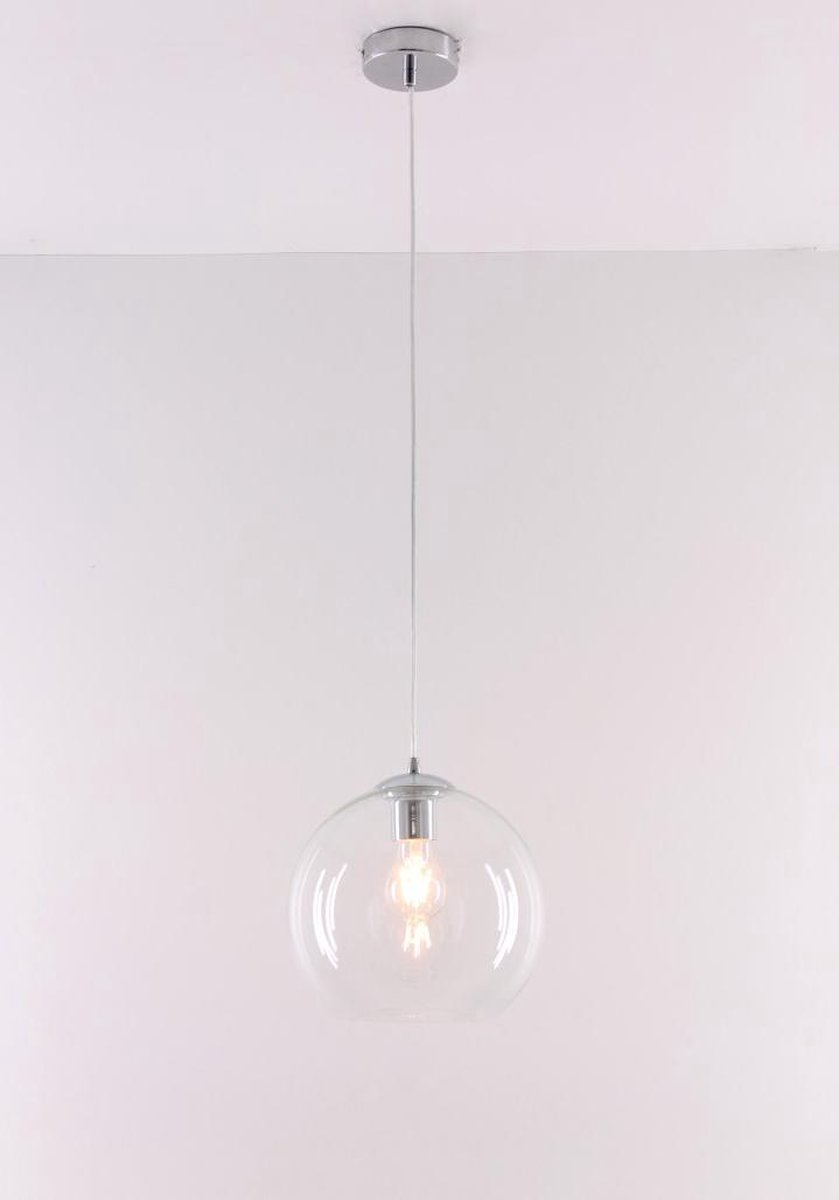 Searchlight Balls – Hanglamp – 1 Lichts – Clear – Glasbol – 25cm