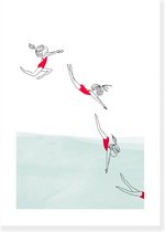 My Lovely Thing Poster - Diving - 42 X 29.7 Cm - Multicolor