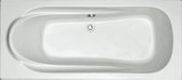 Plieger Spring bad acryl rechthoekig 180x80cm met poten wit