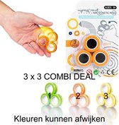 3x3 Combi pack |  Spinner | Magnetische ringen | Gears | Finger | Cadeau | Gift | Kids | Anti stress | Speelgoed | Vinger | Truukjes | Fidget