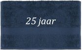 Handdoek - 25 jaar - 100x50cm - Donker blauw