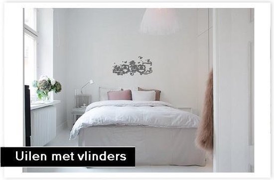 Muursticker Uilen en vlinders