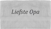 Handdoek - Liefste Opa - 100x50cm - Wit