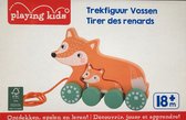 Houten loopwagen - Vos -Trekfiguur - Vossen - 18 maanden - Speelfiguur - FSC-keurmerk - FSC