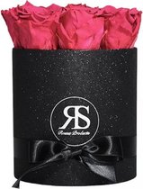 Rozen Box met donker roze rozen
