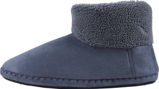 Mannen halfhoge Sloffen warmgevoerd blauw glad | YM | 45-46 | bol.com