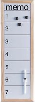 Tableau blanc magnétique / tableau mémo avec bordure en bois 20 x 60 cm - Zeller - Fournitures de bureau - Tableaux d'écriture / dessin - Tableaux mémo - Tableau blanc magnétique