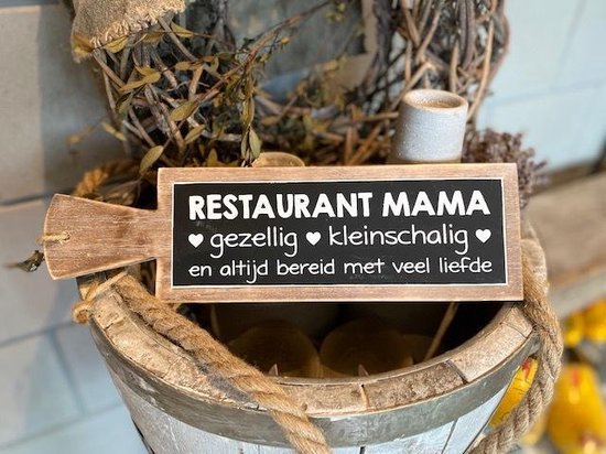 Maman de texte Mama Restaurant / bois / cool et attrayant / rural / fête  des mères /... | bol.com