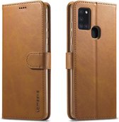 Samsung Galaxy A21s Hoesje - Luxe Book Case - Bruin