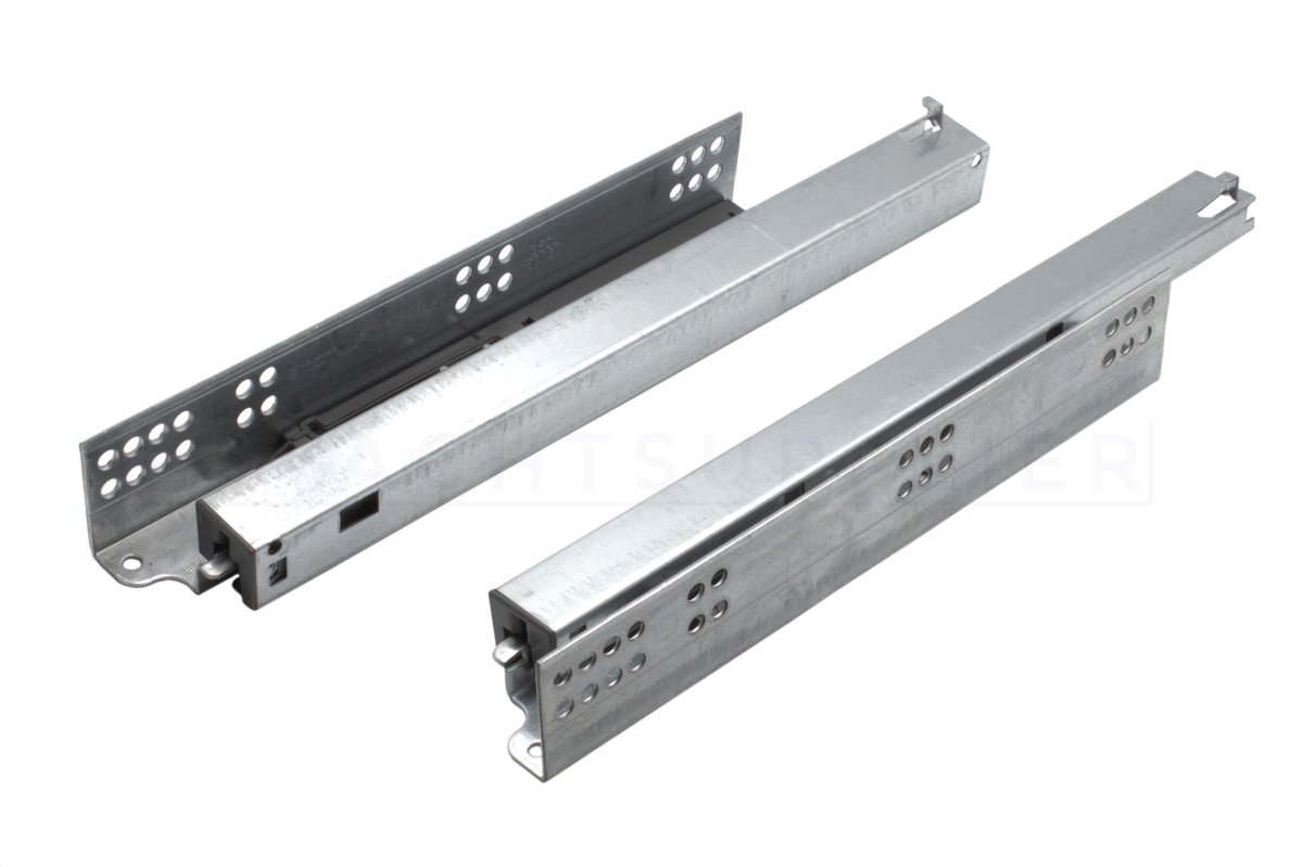 Ladegeleider 300mm Softclose Volledig uittrekbaar 30kg Inclusief koppelingen