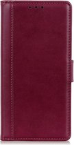 Shop4 - iPhone 12 Pro Hoesje - Wallet Case Grain Rood