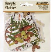 Simple Stories Simple Vintage Great Escape Bits & Pieces Die-Cuts 46/Pkg (VGE13217)