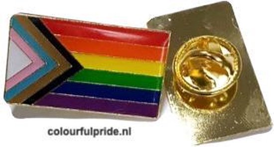 Progress Pride Flag Pin - Colourful Pride
