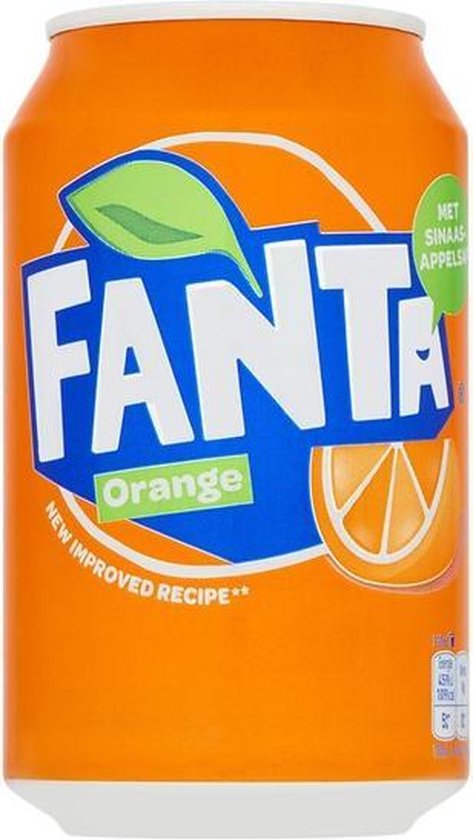 Fanta Orange Sinas Blikjes Tray - 24 x 33cl - Fanta