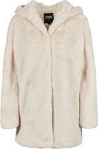 Jas Ladies Hooded Teddy Coat offwhite  maat S