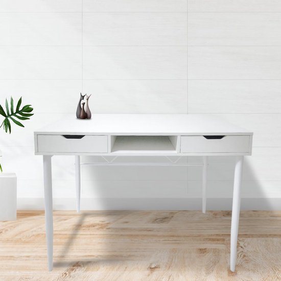 Blanco Likken Beringstraat Sidetable - console tafel - hal meubel - industrieel modern wit | bol.com