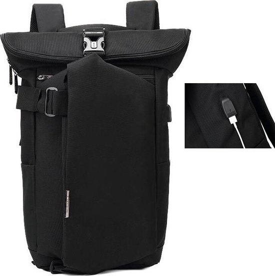 Trendy Design - Ideaal cadeau - Zwarte Laptoptas - 15,6 inch - USB... | bol.com