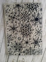 Stempel, clear stamp, Sneeuwvlok achtergrond