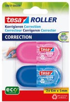Tesa Correctie roller - blister 2 stuks - ecoLogo® - 2 x 6 m x 5 mm
