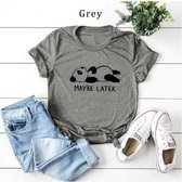 T-shirt grijs Maybe later - dames t-shirt