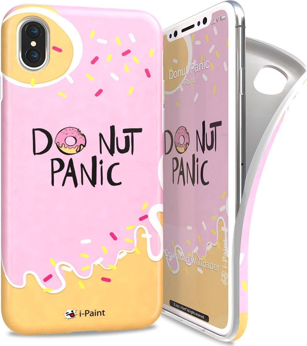 i-Paint soft case donut - roze - voor iPhone X/Xs