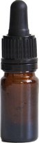 Amber (bruinglas) pipetflesje 5 ml inclusief zwart pipet -  glazen pipetflesje - aromatherapie
