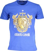 Roberto Cavalli T-shirt Blauw M Heren