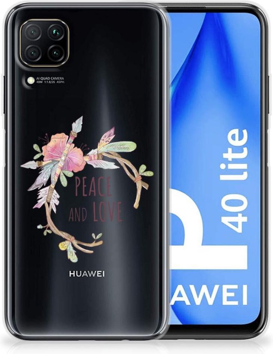 Huawei P40 Lite Telefoonhoesje met Naam Boho Text