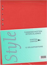 Style tussenschotten 12 delig/ intercalaires/ 12 positions karton/ carton 220 gr 3 stuks