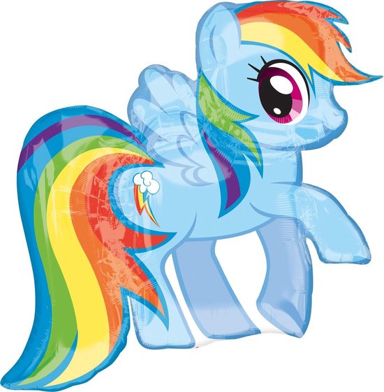 AMSCAN - Aluminium My Little Pony Rainbow Dash ballon - Decoratie > Ballonnen