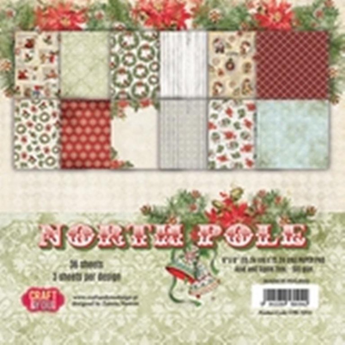 Craft & You | Paperstack 6 x 6 inch - North Pole