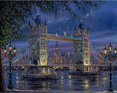 Schilderen op Nummer Volwassenen en Kinderen - Painting by Numbers - Verven - Opgerold Doek - 40x50 cm - London Brug